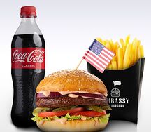 New york burger set cola