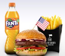 New york burger set fanta