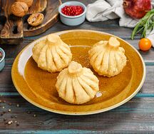 Жареные хинкали с бараниной