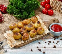Мини-картофель на углях