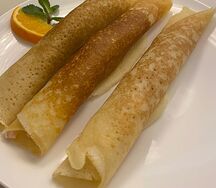 Блины с лососем и сливочным сыром