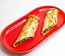 Блины с бананом и шоколадом