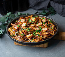 Картофель с колбасками