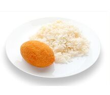 Котлета по-киевски с рисом