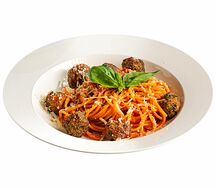 Спагетти в митболами в соусе наполи New