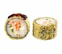 Теплый ролл с лососем