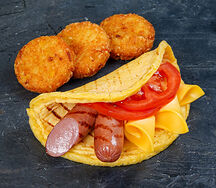 Маг завтрак с сосисками