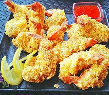 Жареные креветки темпура