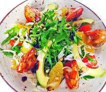 Руккола с креветками