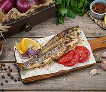 Сибас на углях