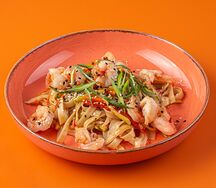 Удон с креветками