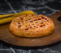 Пирог с малиной