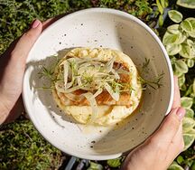 Судак с пюре из сельдерея и свежим фенхелем