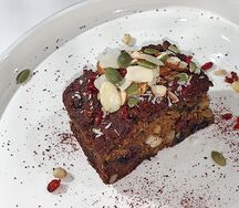 Кейк из зелёной гречки vegan