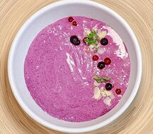 Творожный мусс с черникой