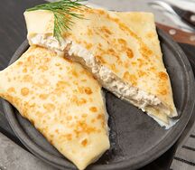 Блин с курой в сливках