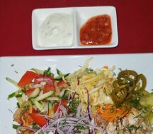 Шаверма на тарелке