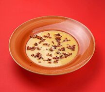 Сырный суп с хрустящим беконом