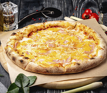 Пицца с ветчиной и грибами