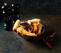 Креветки темпура с соусом кха