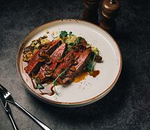 Стейк Фланк с толченым картофелем