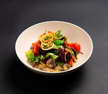 Тёплый салат с куриной печенью