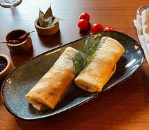 Блины с ветчиной и сыром