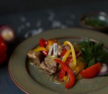 Баранина с овощами