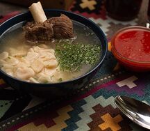Лакский хинкал в бульоне