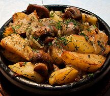 Картофель с грибами