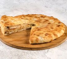 Пирог сыром и грибами