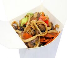 Грибное ассорти с лапшой