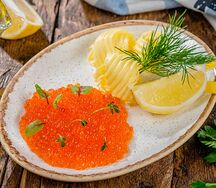 Икра красная со сливочным маслом