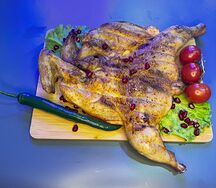 Цыплёнок табака на углях