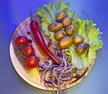 Молодая картошка на углях