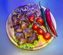 Шашлык из сердца индейки