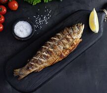 Форель речная на мангале