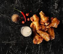 Шашлык из куриных крылышек и голени