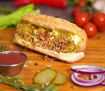 Хот-дог Датский c куриной колбаской гриль