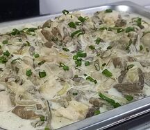Фрикассе с курицы и грибов