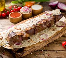 Шашлык из говяжьей печени