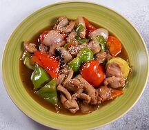 Свинина терияки с овощами