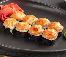 Запеченный острый с грибами