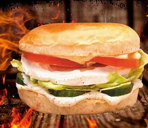 Бургер с моцареллой