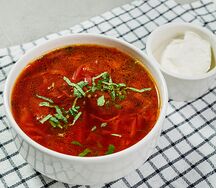Борщ со сметаной