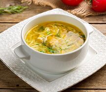 Домашний суп-лапша с цыпленком