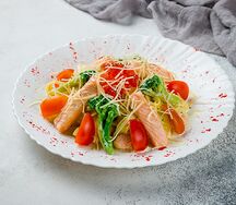 Феттучини с лососем