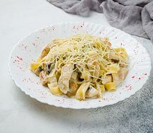 Феттучини с куриным филе