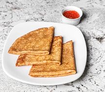 Блины с красной икрой