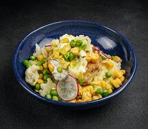 Котлета из щуки с сезонными овощами